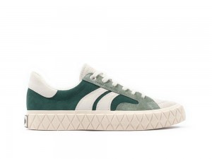 Pine Needle Green Men Palladium PALLA ACE LO SUEDE Low Tops Shoes USA | GWZ-526891