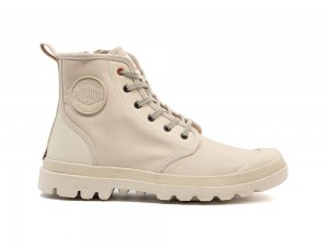 Sahara Beige Men Palladium PAMPA LITE+ HI PARIS High Tops Shoes USA | QEJ-573028