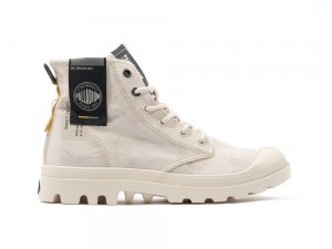 Sahara Beige Men Palladium PAMPA SURPLUS High Tops Shoes USA | QKS-593412