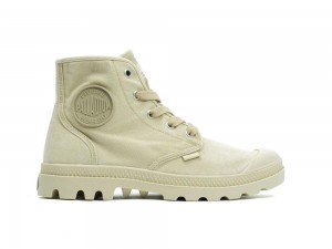 Sahara Green / Ecru Women Palladium PAMPA HI High Tops Shoes USA | VGC-987452