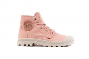 Sandy Peach Coral Women Palladium PAMPA HI High Tops Shoes USA | ODG-581973