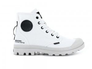 Star White Kids' Palladium PAMPA HI HTG SUPPLY High Top Boots USA | OFA-481576