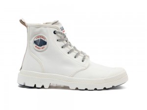 Star White Men Palladium PAMPA LITE+ HI PARIS High Tops Shoes USA | MWH-269345