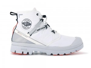 Star White Men Palladium PAMPA TRAVEL LITE+ WATERPROOF High Top Boots USA | ZIV-428317