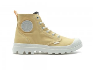 Sunshine Yellow Men Palladium PAMPA BLANC High Tops Shoes USA | RTY-498706