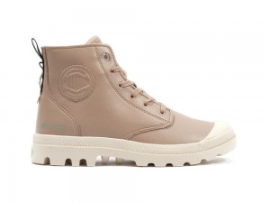 Tan Coral Men Palladium PAMPA HI RE-VEGAN LTH High Tops Shoes USA | KQS-910873