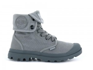 Titanium / High Rise Grey Men Palladium BAGGY High Top Boots USA | OFT-130925