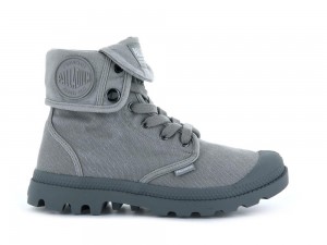 Titanium / High Rise Grey Women Palladium BAGGY High Top Boots USA | RAX-326158