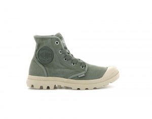 Vetiver Green Women Palladium PAMPA HI High Tops Shoes USA | DFL-093216