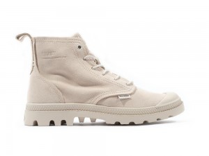 White Cap Grey Men Palladium PAMPA HI SKIN High Tops Shoes USA | YIR-321605