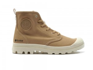 Woodlin Brown Men Palladium PAMPA HI ZIP ORGANIC High Tops Shoes USA | YKS-763152