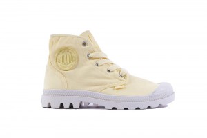 Yellow Light Women Palladium PAMPA HI High Tops Shoes USA | QZV-458209