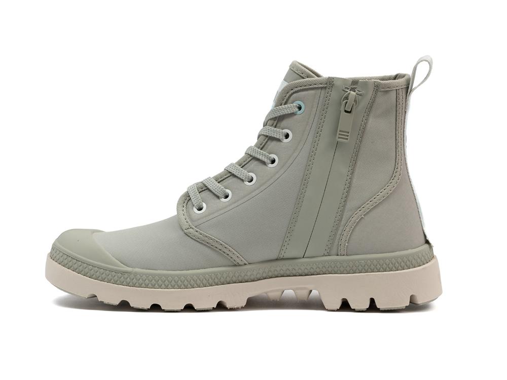 Abbey Stone Green Women Palladium PAMPA LITE+ HI PARIS High Tops Shoes  USA |  COI-412750