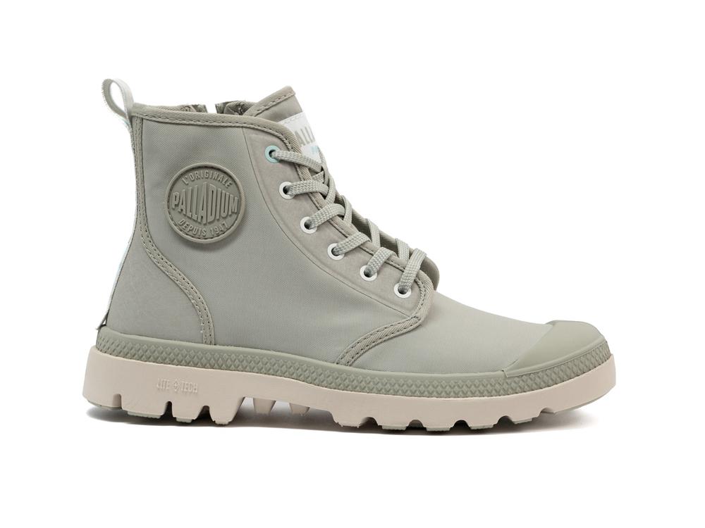 Abbey Stone Green Women Palladium PAMPA LITE+ HI PARIS High Tops Shoes  USA |  COI-412750