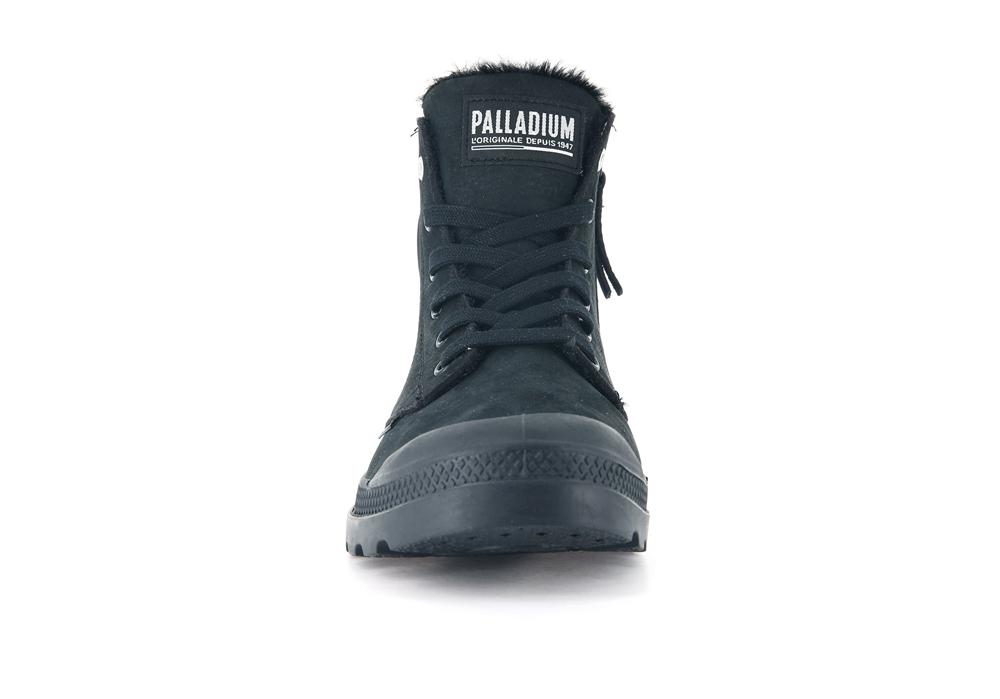 All Black Men Palladium PAMPA HI ZIP WL High Tops Shoes  USA |  CAY-072958