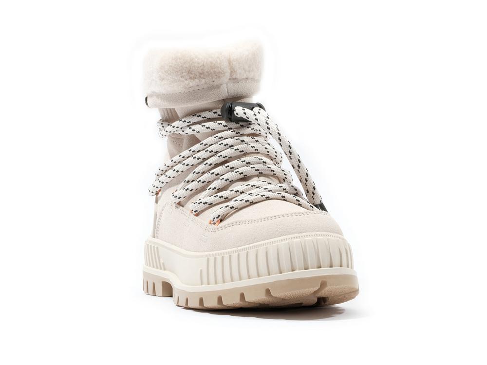 Almond Milk Khaki Women Palladium PALLASHOCK HIVER High Top Boots  USA |  BCU-798215