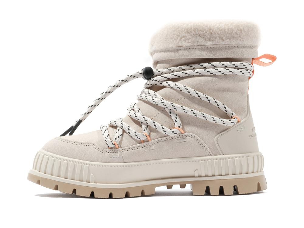 Almond Milk Khaki Women Palladium PALLASHOCK HIVER High Top Boots  USA |  BCU-798215