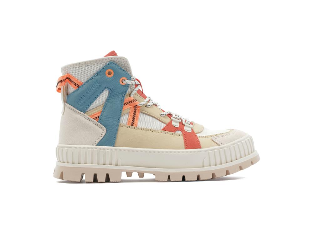 Almond Milk Khaki Women Palladium PALLASHOCK OUTCITY High Top Boots  USA |  IHK-708592