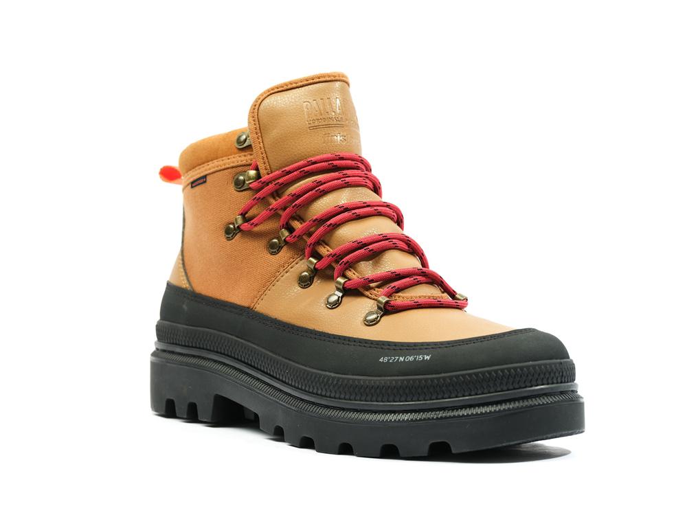 Apple Cinammon Brown Kids' Palladium PALLATROOPER HIKER WP+ X FINISTERRE High Top Boots  USA |  VZN-871962