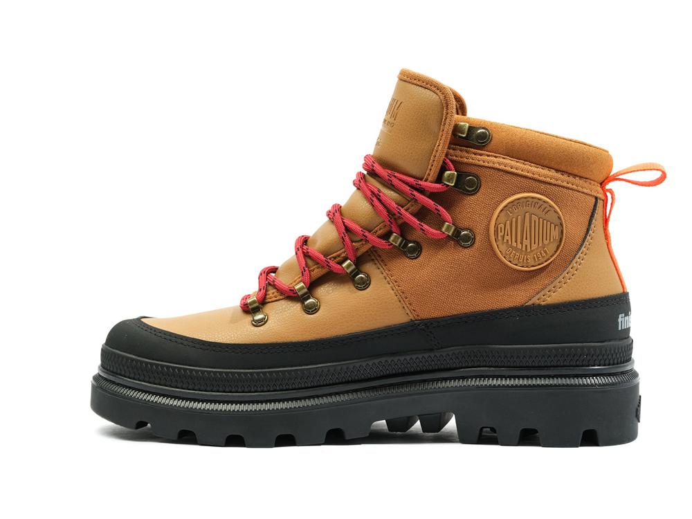 Apple Cinammon Brown Kids' Palladium PALLATROOPER HIKER WP+ X FINISTERRE High Top Boots  USA |  VZN-871962