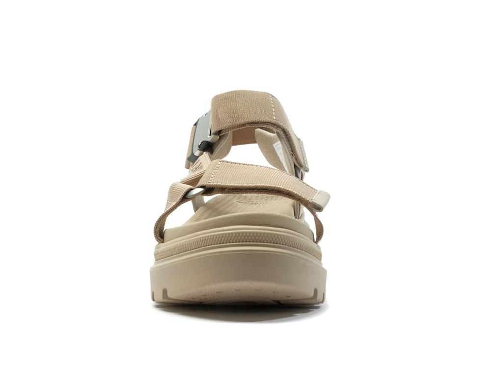 Beige Tan Women Palladium PALLACRUISE STRAP Low Tops Shoes  USA |  FIX-420319