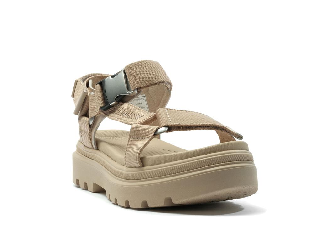 Beige Tan Women Palladium PALLACRUISE STRAP Sandals  USA |  REJ-739861