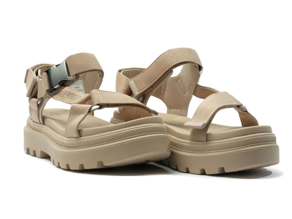 Beige Tan Women Palladium PALLACRUISE STRAP Sandals  USA |  REJ-739861