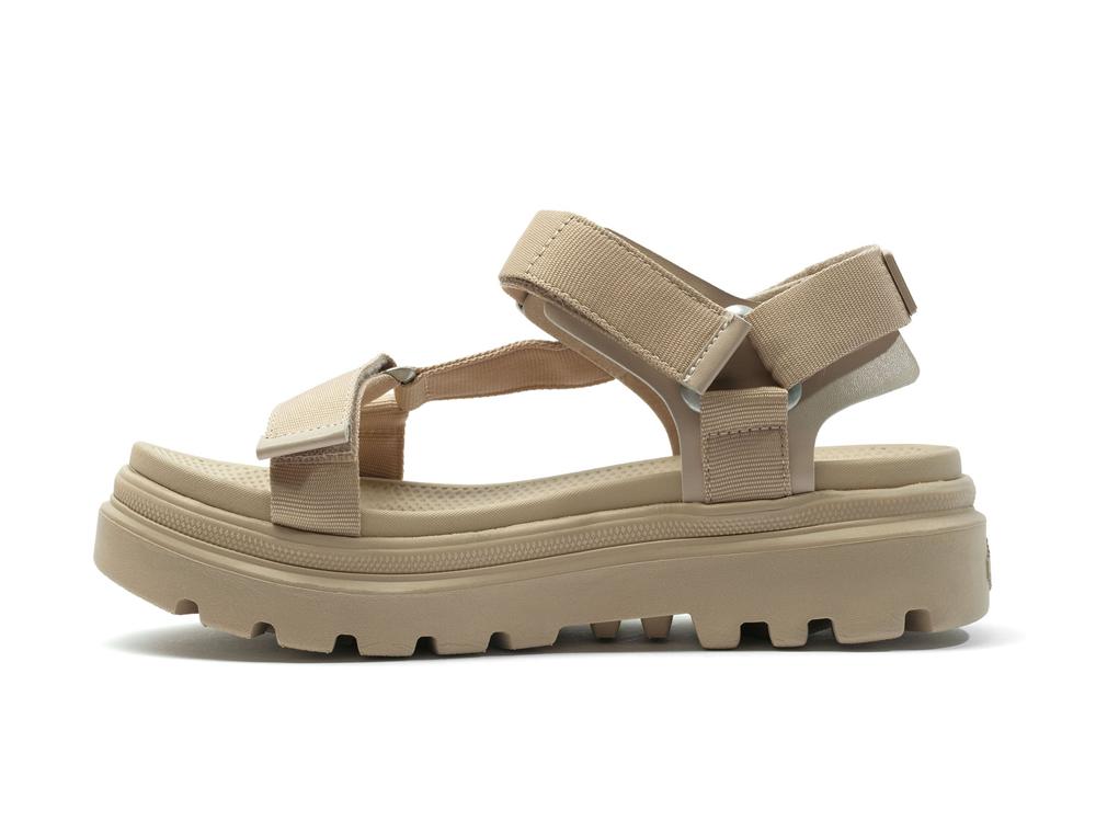 Beige Tan Women Palladium PALLACRUISE STRAP Sandals  USA |  OGA-218450