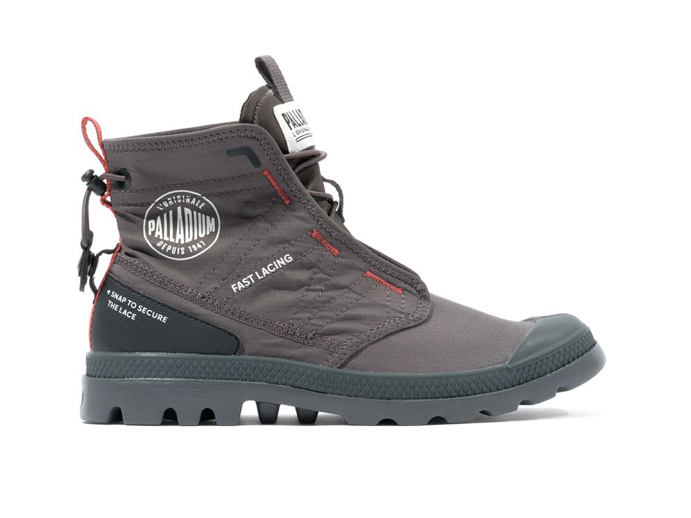 Beluga Grey Men Palladium PAMPA TRAVEL LITE RS High Tops Shoes  USA |  LSD-852470