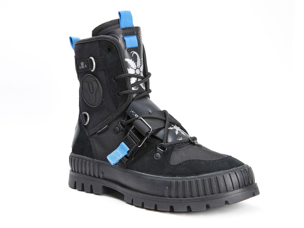 Black Kids' Palladium PALLASHOCK X DESTINY High Top Boots  USA |  SOC-410769