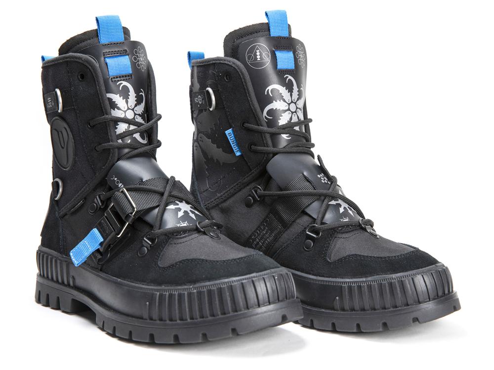 Black Kids' Palladium PALLASHOCK X DESTINY High Top Boots  USA |  SOC-410769