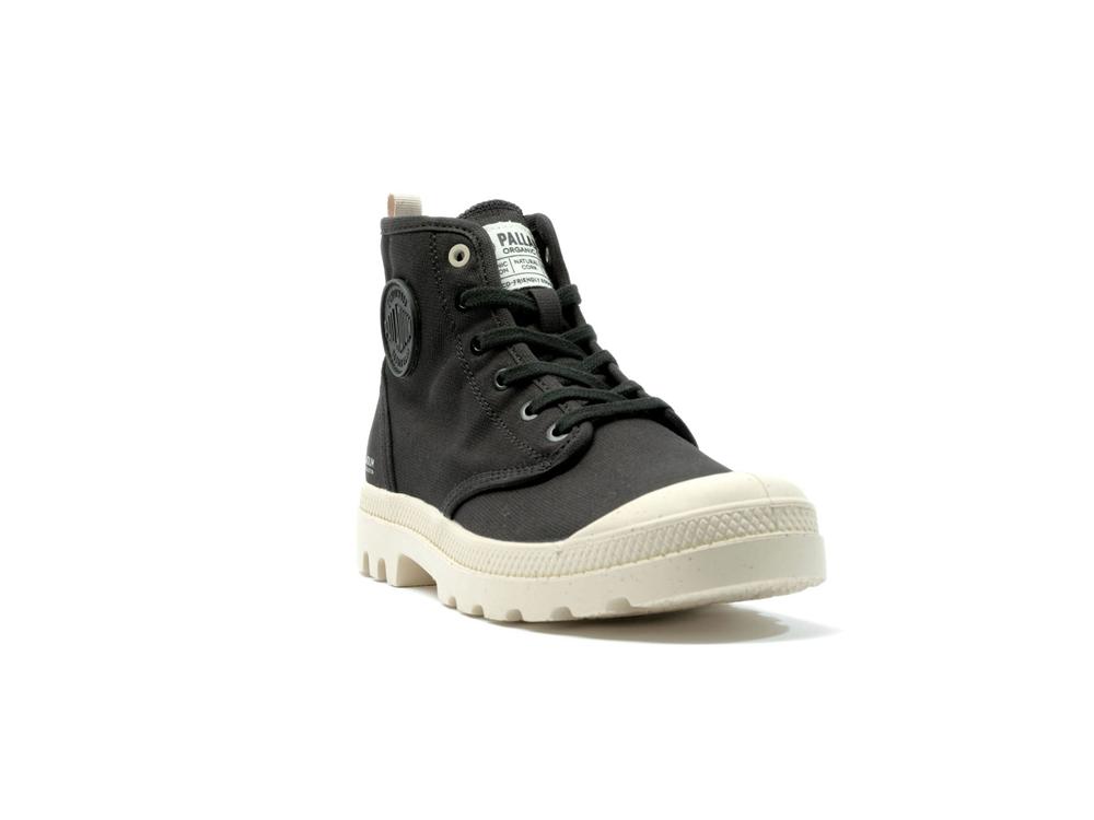 Black Kids' Palladium PAMPA HI ZIP ORGANIC High Top Boots  USA |  YIN-036815