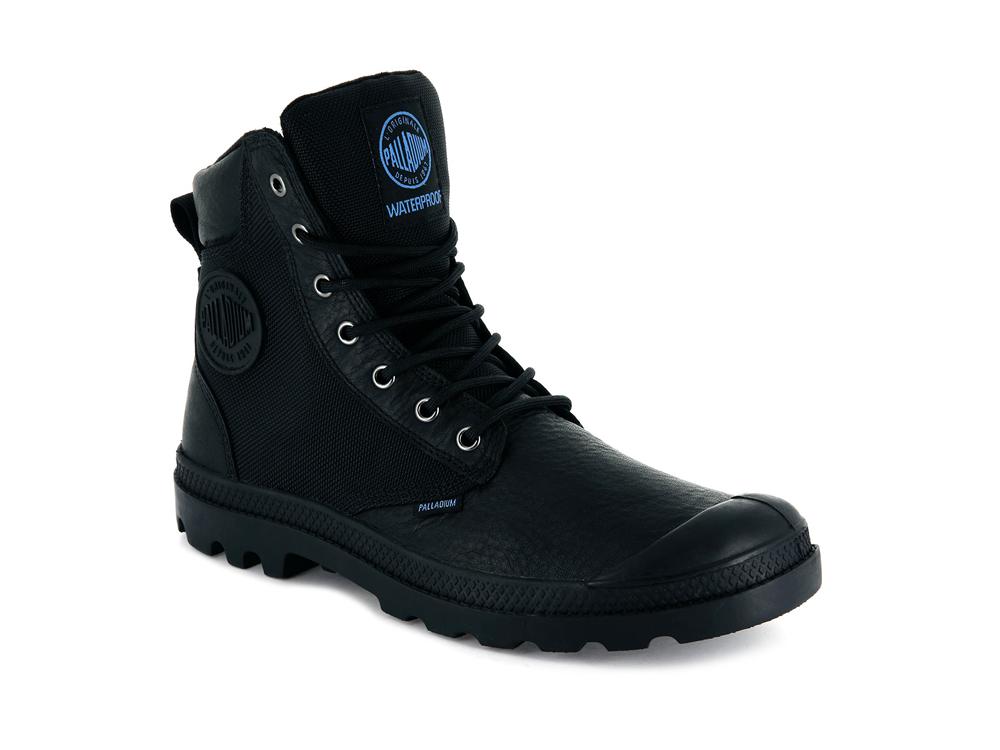 Black Kids' Palladium PAMPA SPORT CUFF WPN High Top Boots  USA |  JPE-176584