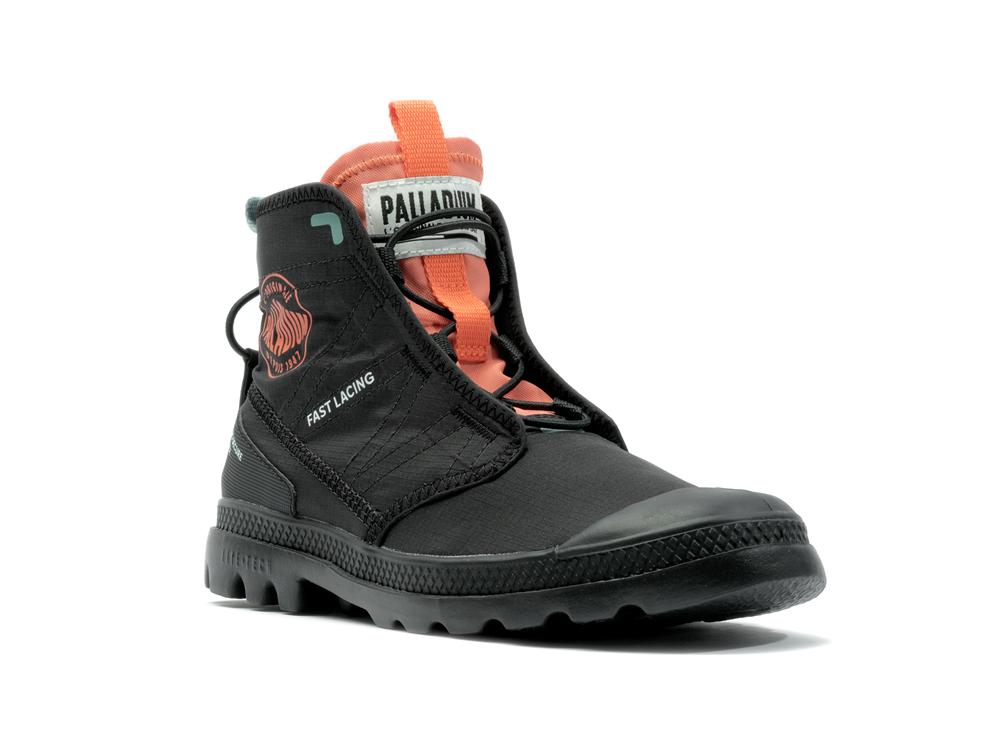 Black Kids' Palladium PAMPA TRAVEL LITE RS High Top Boots  USA |  YQM-184206