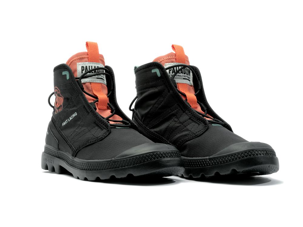 Black Kids' Palladium PAMPA TRAVEL LITE RS High Top Boots  USA |  YQM-184206