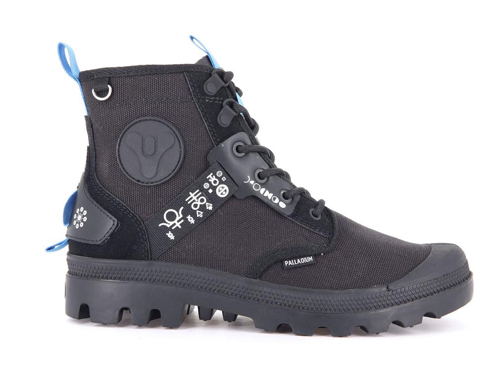 Black Kids\' Palladium PAMPA X DESTINY High Top Boots  USA |  AZE-980436