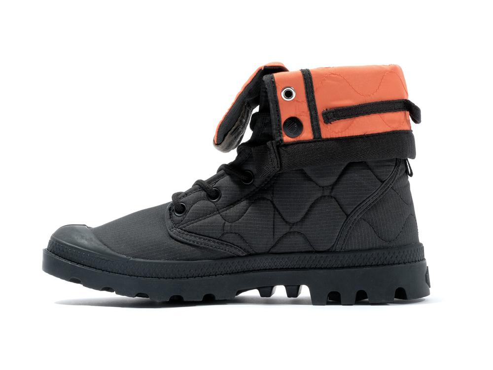 Black Men Palladium BAGGY RE-QUILTED High Tops Shoes  USA |  SBC-025364