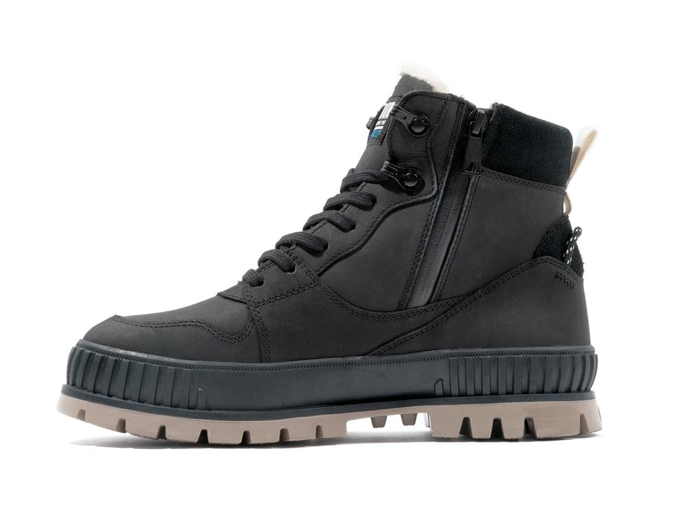 Black Men Palladium PALLASHOCK WARM WP High Tops Shoes  USA |  IZE-175690