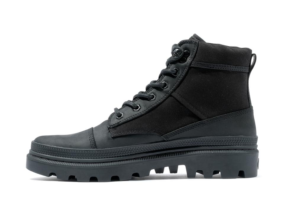 Black Men Palladium PALLATROOPER ROUGH High Top Boots  USA |  AGQ-619052