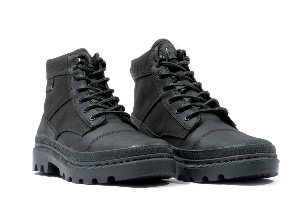 Black Men Palladium PALLATROOPER ROUGH High Top Boots  USA |  AGQ-619052