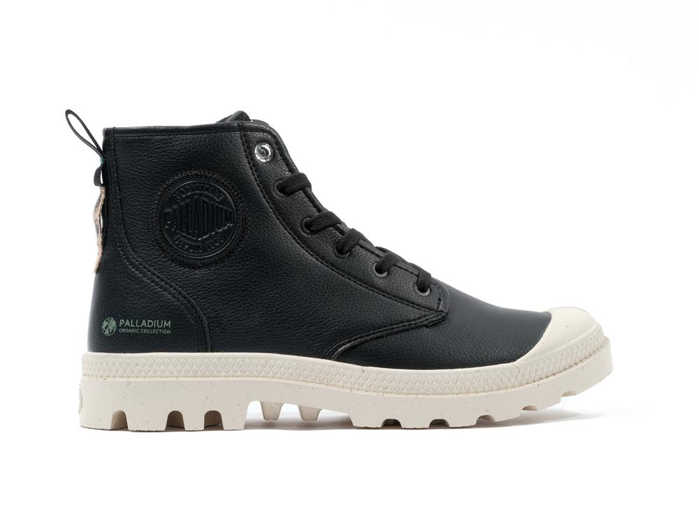 Black Men Palladium PAMPA HI RE-VEGAN LTH High Tops Shoes  USA |  DFW-827936