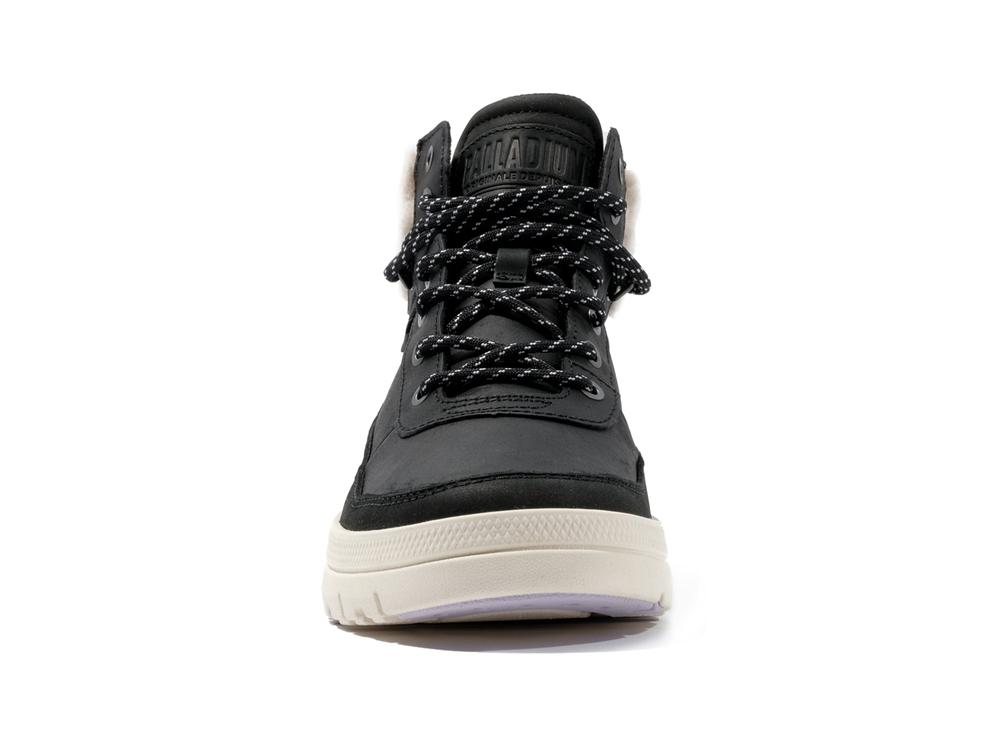 Black Women Palladium PALLAFLEX CUFF WARM High Tops Shoes  USA |  RLN-418059