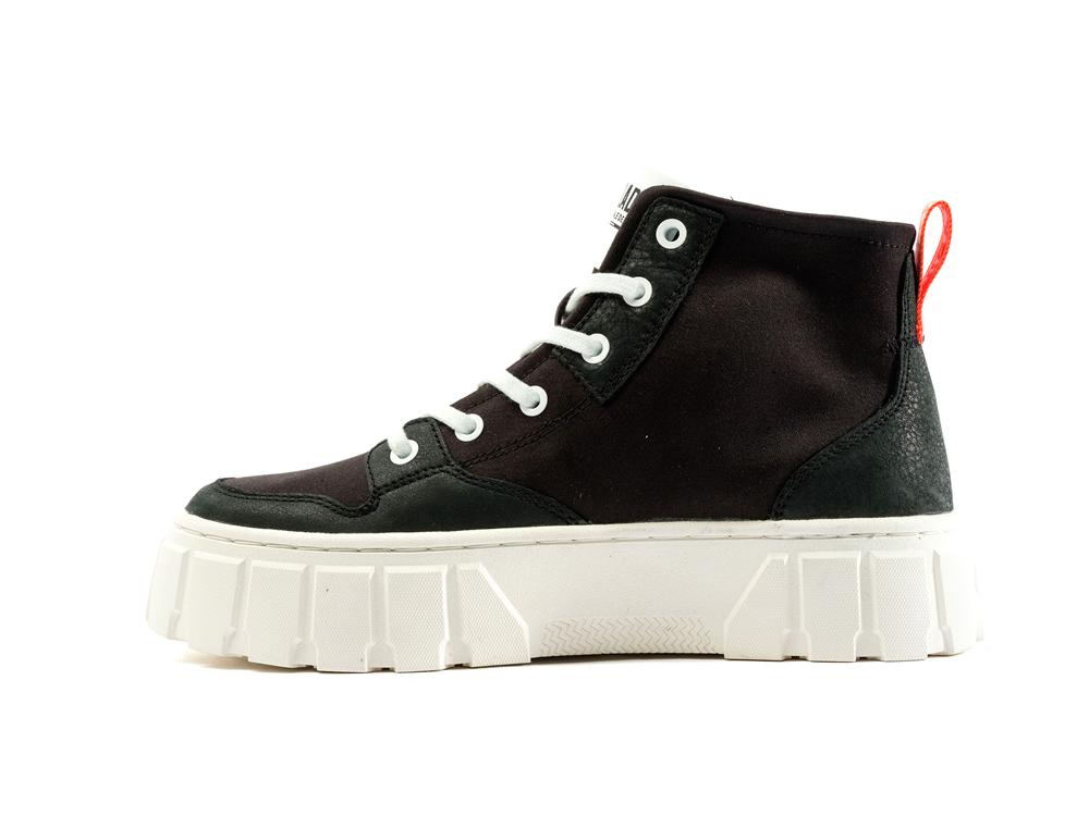 Black Women Palladium PALLATOWER HI High Top Sneakers  USA |  RIO-201936