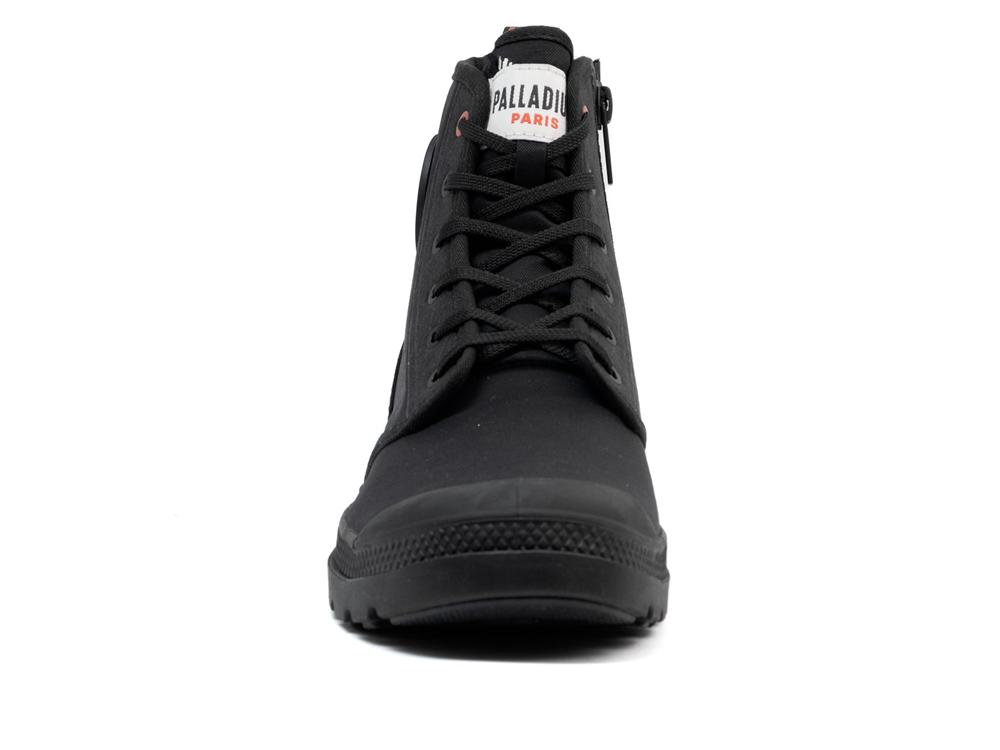 Black Women Palladium PAMPA LITE+ HI PARIS High Tops Shoes  USA |  ERI-870562