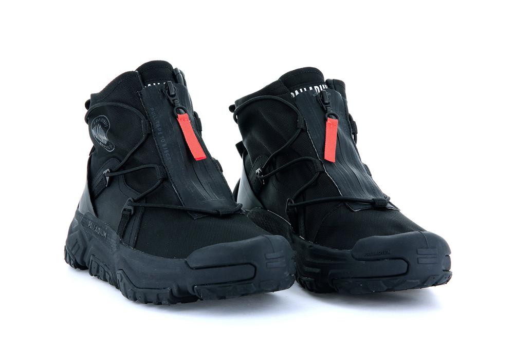 Black / Black Kids' Palladium OFF-GRID HI ZIP WATERPROOF + Low Top Sneakers  USA |  MQV-017852