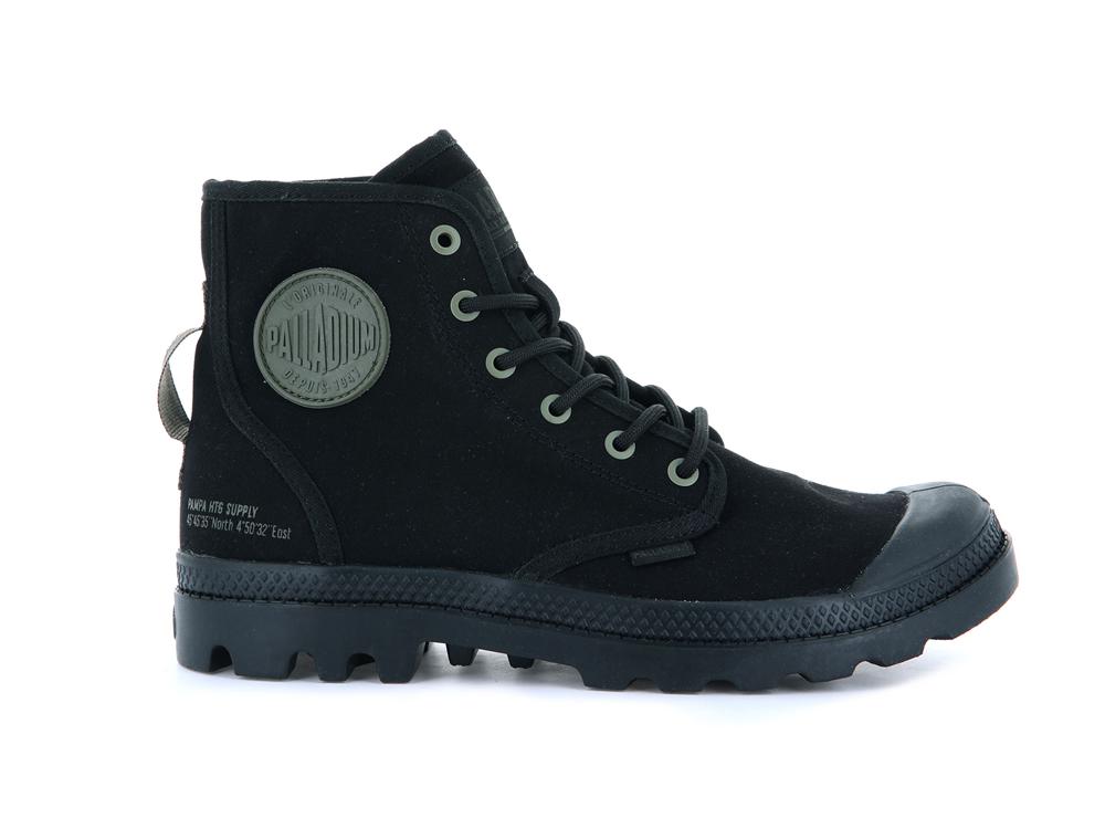 Black / Black Kids\' Palladium PAMPA HI HTG SUPPLY High Top Boots  USA |  FUB-053897