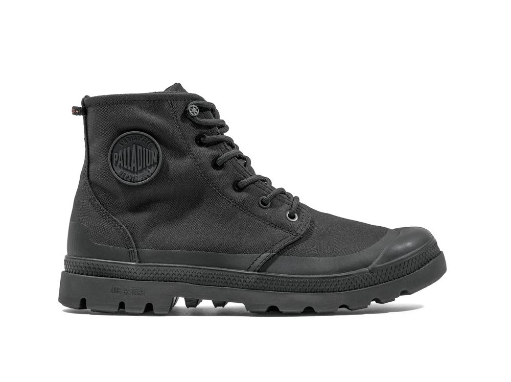 Black / Black Men Palladium PAMPA RCYL LT+WP+ZIP High Top Boots  USA |  CTU-189327