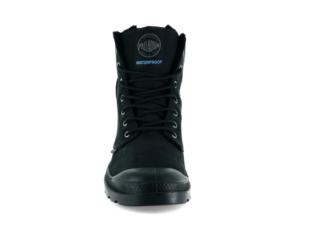 Black / Black Men Palladium PAMPA SPORT CUFF WPS High Top Boots  USA |  ZFB-698430