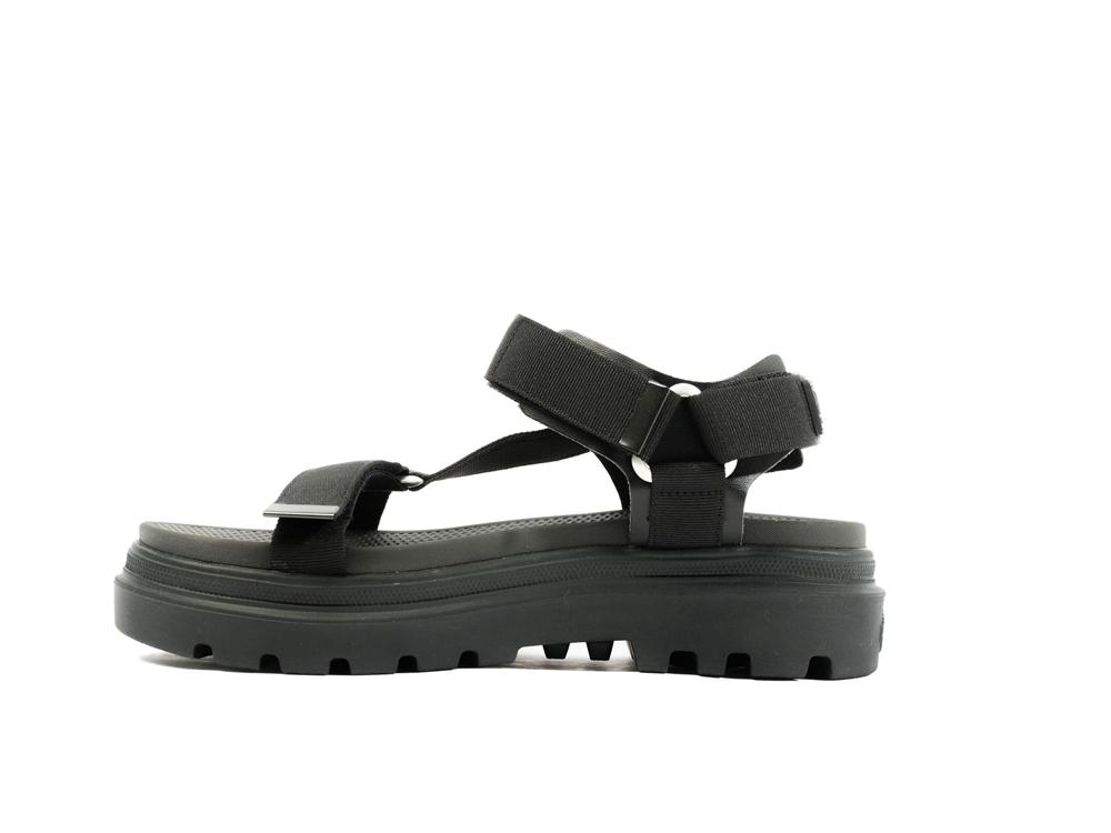 Black / Black Women Palladium PALLACRUISE STRAP Sandals  USA |  EGQ-926583