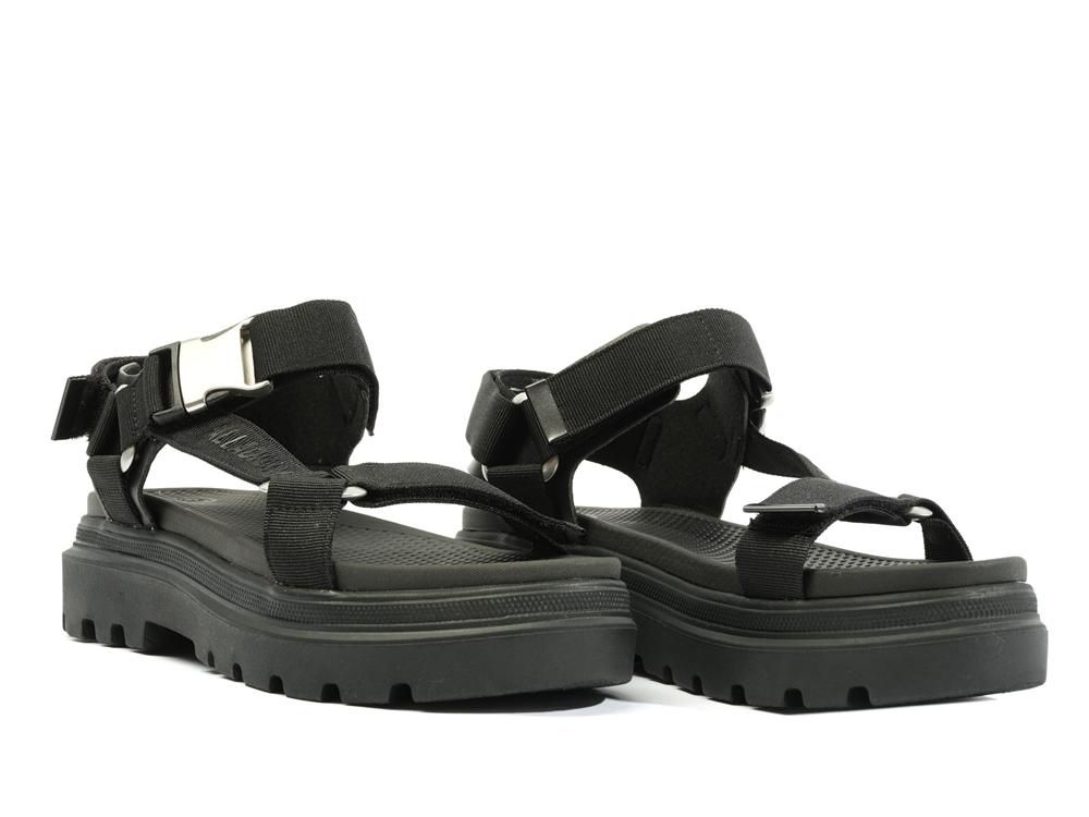 Black / Black Women Palladium PALLACRUISE STRAP Sandals  USA |  EGQ-926583